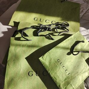 Various Sizes Empty Gucci Shopping Bag